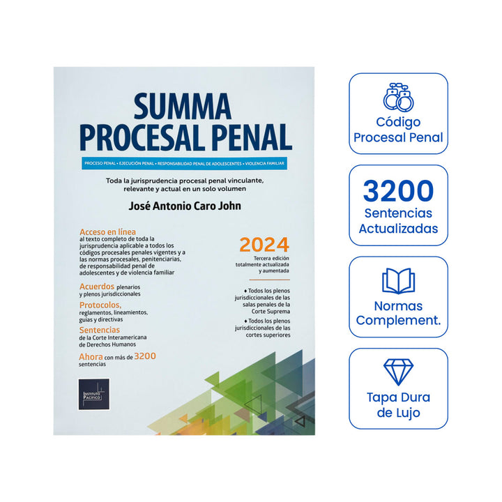 Cubierta del  libro Summa Procesal Penal 2024.