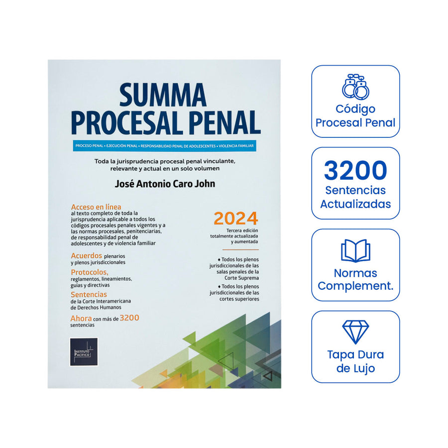 Cubierta del  libro Summa Procesal Penal 2024.