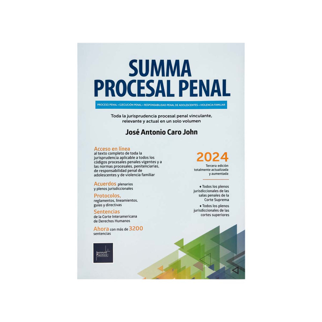 Cubierta del libro Summa Procesal Penal 2024.