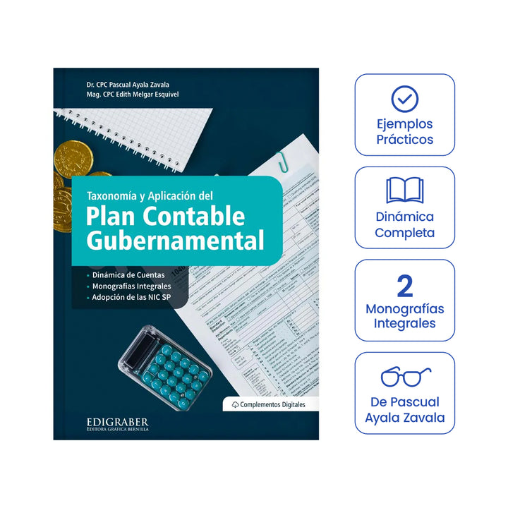Cubierta del libro Taxonomía y Aplicación del Plan Contable Gubernamental.