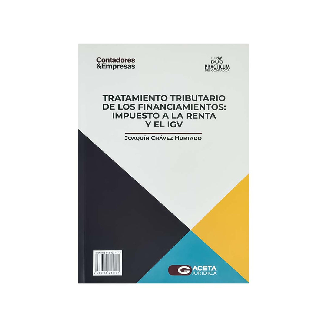 Cubierta del libro Tratamiento Tributario de los Financiamientos: Impuesto a la Renta y el IGV.