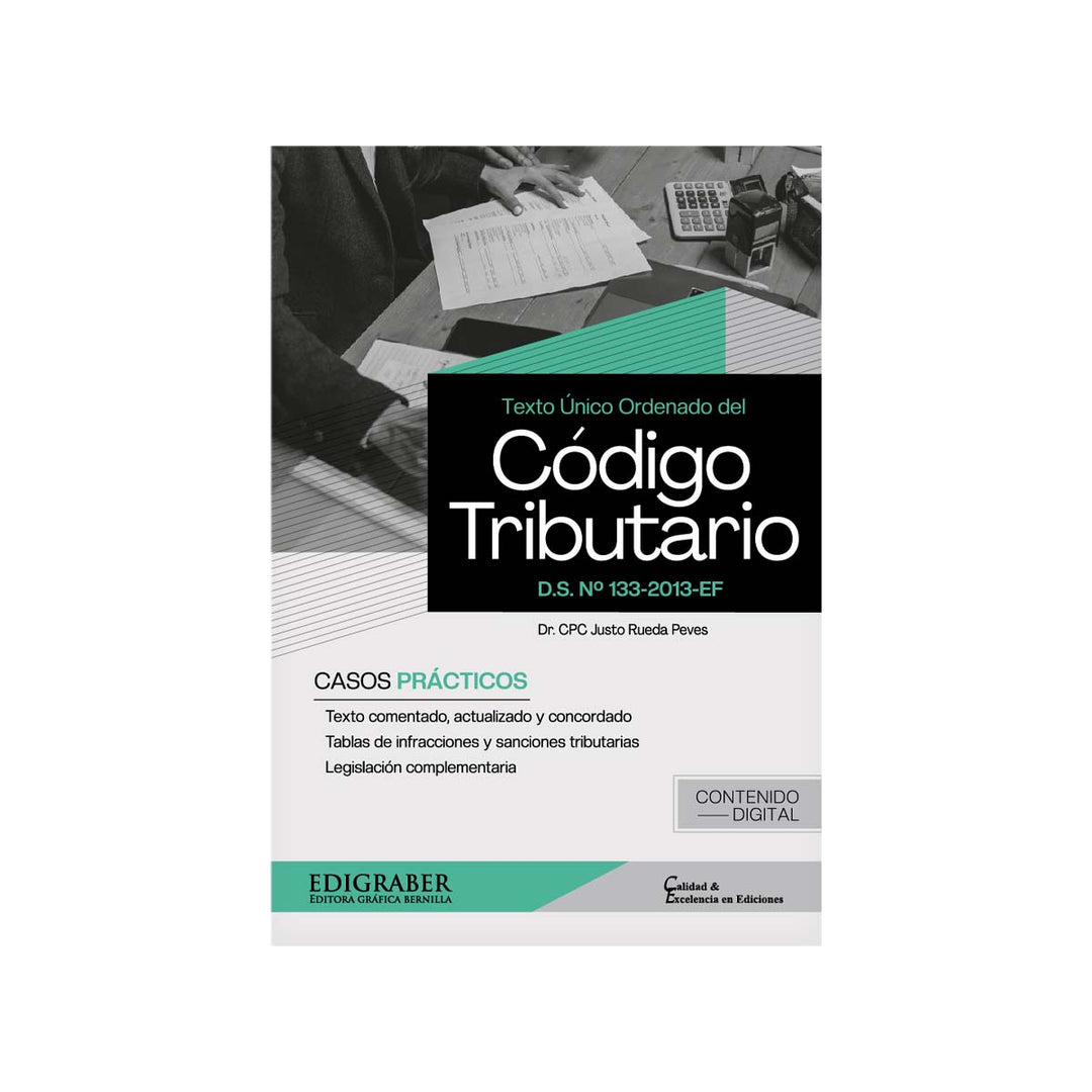 Cubierta del  libro TUO del Código Tributario.