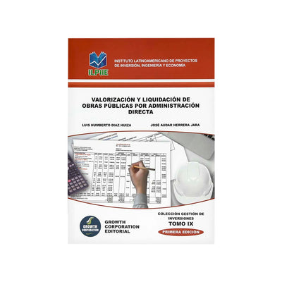 Cubierta del libro Valorización y Liquidación de Obras Públicas por Administración Directa.