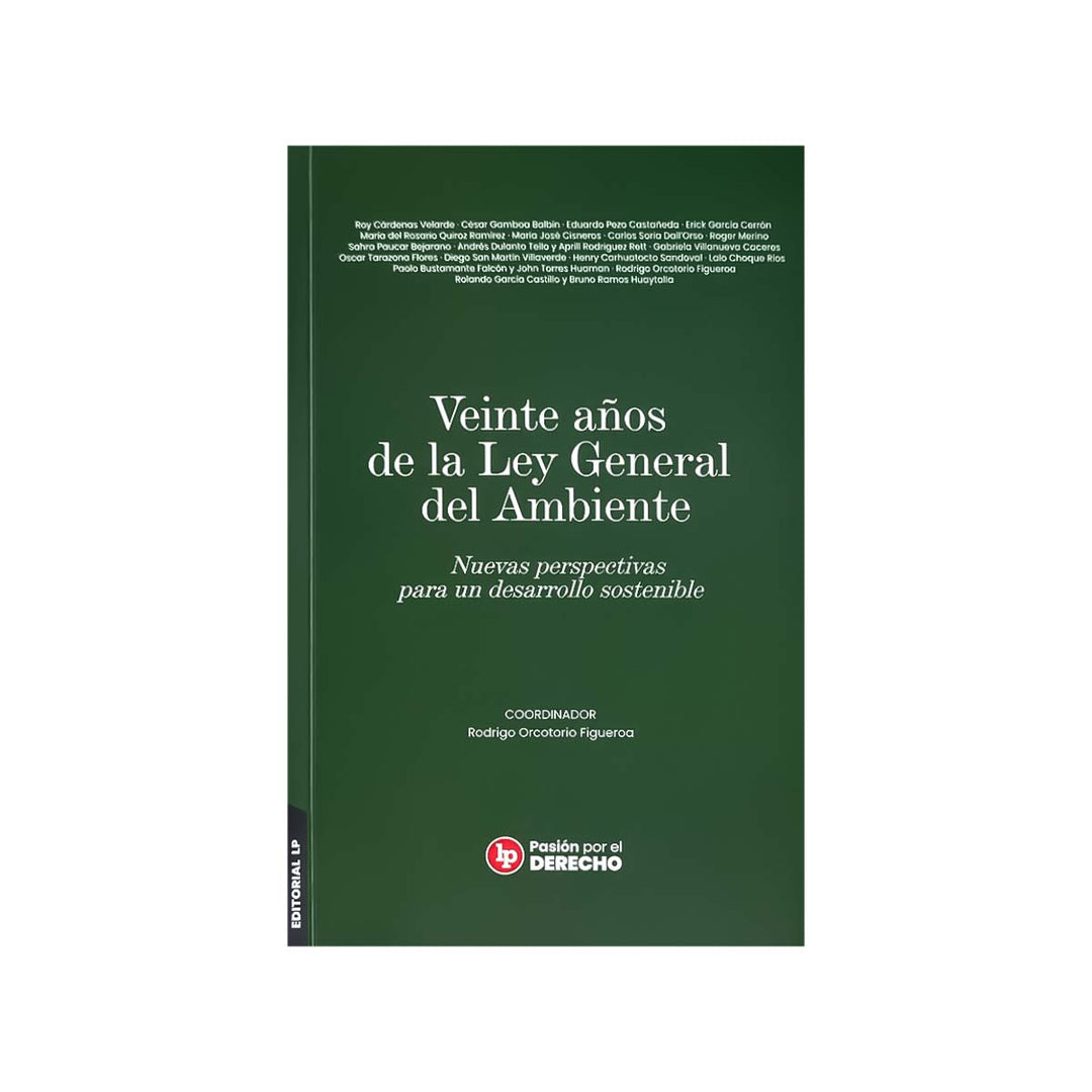 Cubierta del libro Veinte Años de la Ley General del Ambiente.