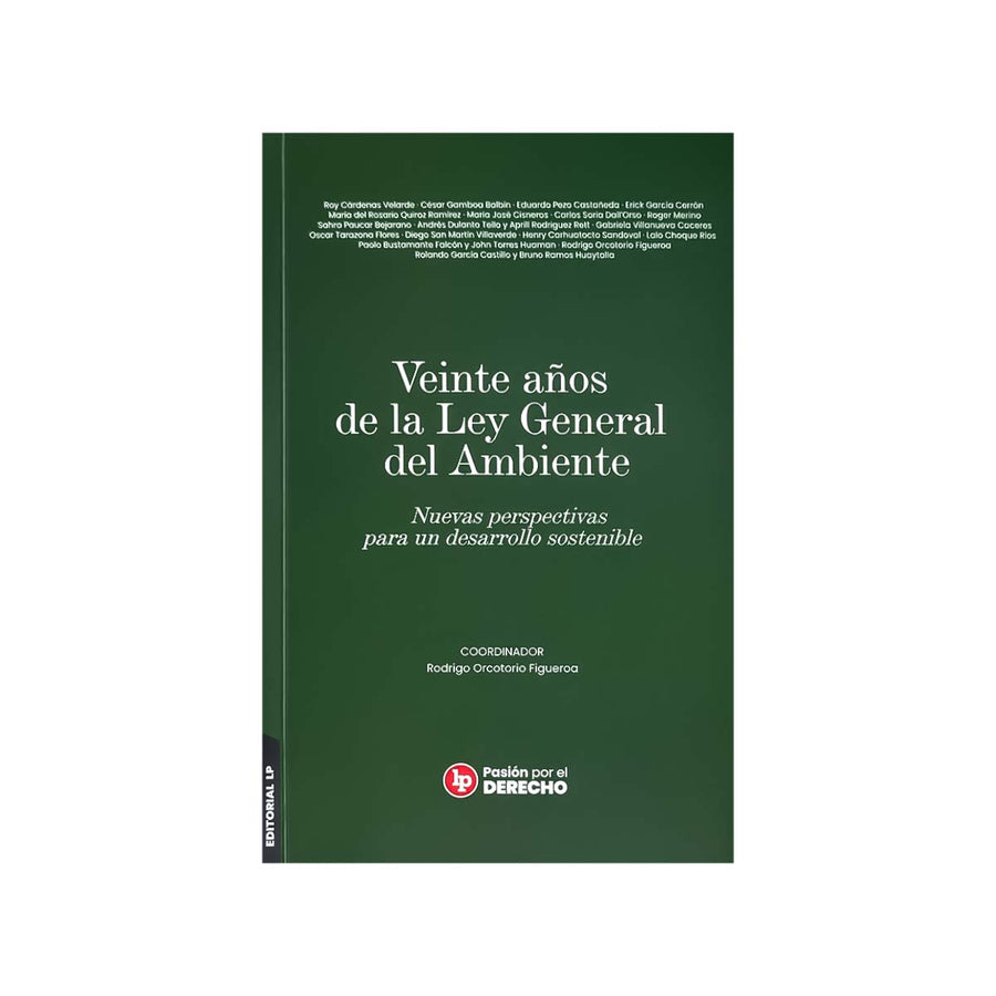 Cubierta del libro Veinte Años de la Ley General del Ambiente.