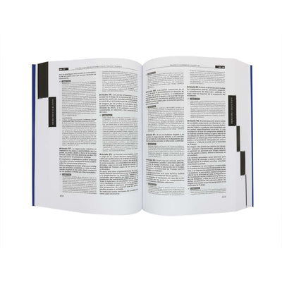 Páginas interiores del libro Comentarios a la Legislación Laboral, , el cual incluye doctrina, jurisprudencia y modelos.