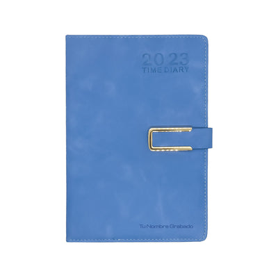 Agenda con Broche Azul Claro 2023 + Grabado personalizado