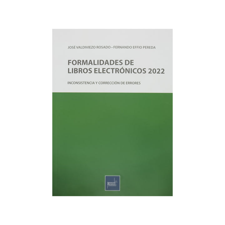 Formalidades de Libros Electrónicos: Inconsistencia y corrección de errores